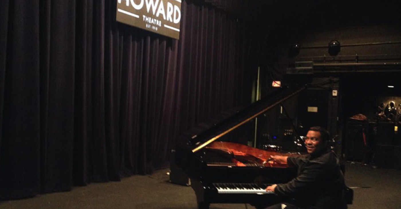 Warren Shadd, tuning at Howard Theatre #1, 2014, SHADD 7'2'' grand piano. (Photo: shaddpianos.com)