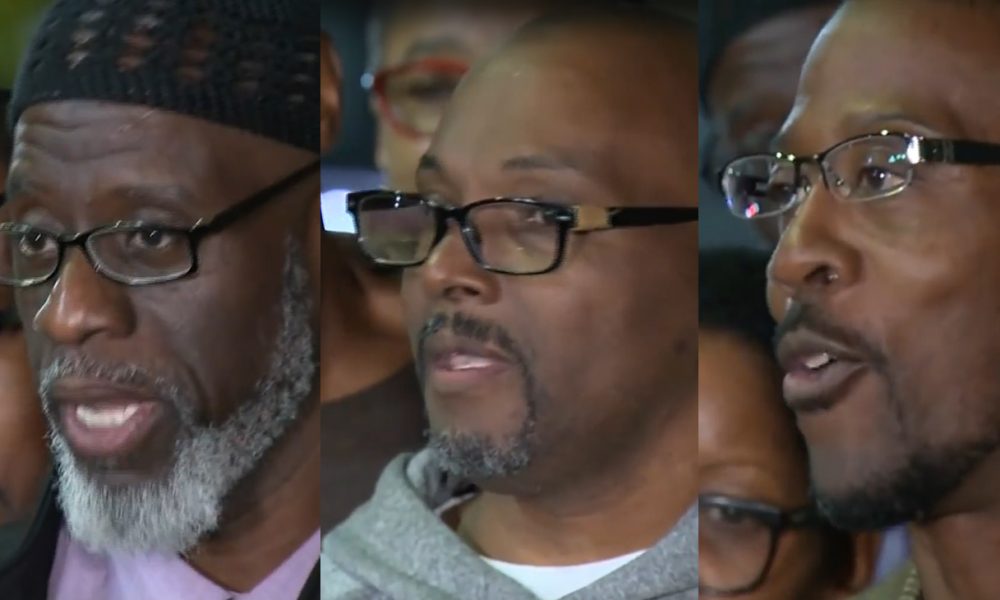 (From L to R) Andrew Stewart, Ransom Watkins and Alfred Chestnut, were released and exonerated after spending 36 years in prison for a crime they didn't commit. (Photo: CBS News/YouTube)