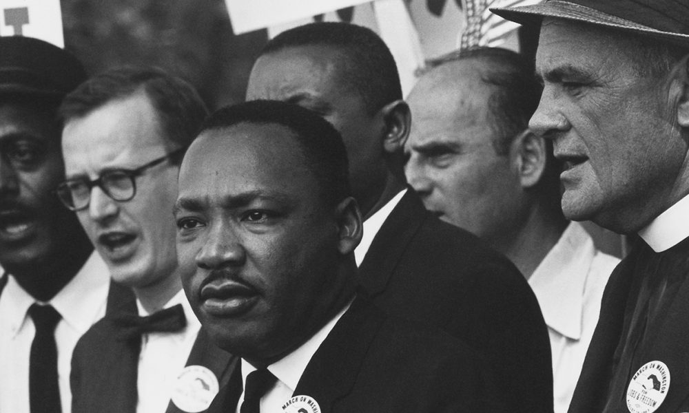 Dr. Martin Luther King, Jr. and Mathew Ahmann at the Civil Rights March on Washington, D.C. (National Archives)