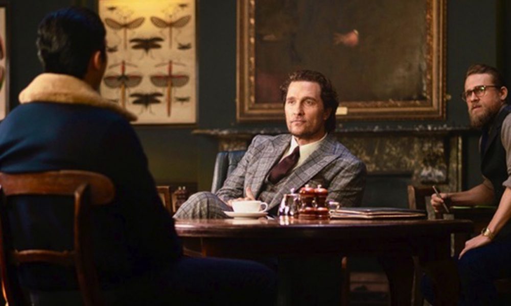 Henry Golding, Matthew MacConaughey and Charlie Hunnam in “The Gentlemen.”