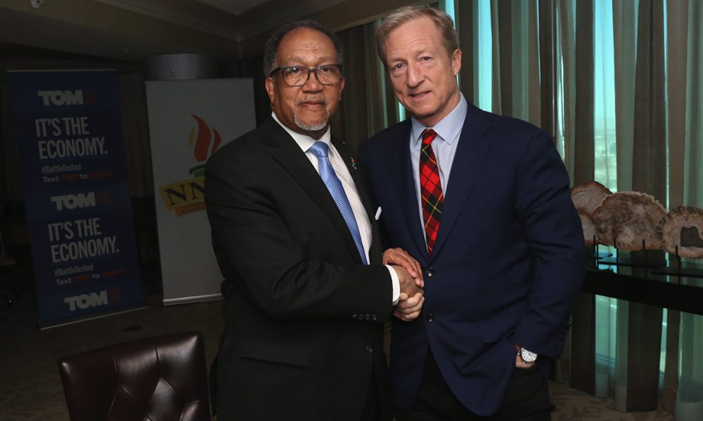 If elected, Steyer said he’d impanel a formal commission on race on the first day of his presidency. “I would want it to be solution-oriented specifically with the idea of reparations,” Steyer stated.