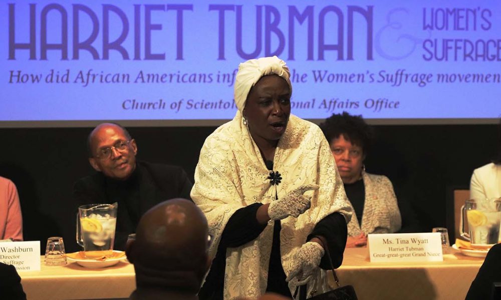 Opening the event was an appearance by an “elderly Harriet Tubman” portrayed by Ms. P.S. Perkins.