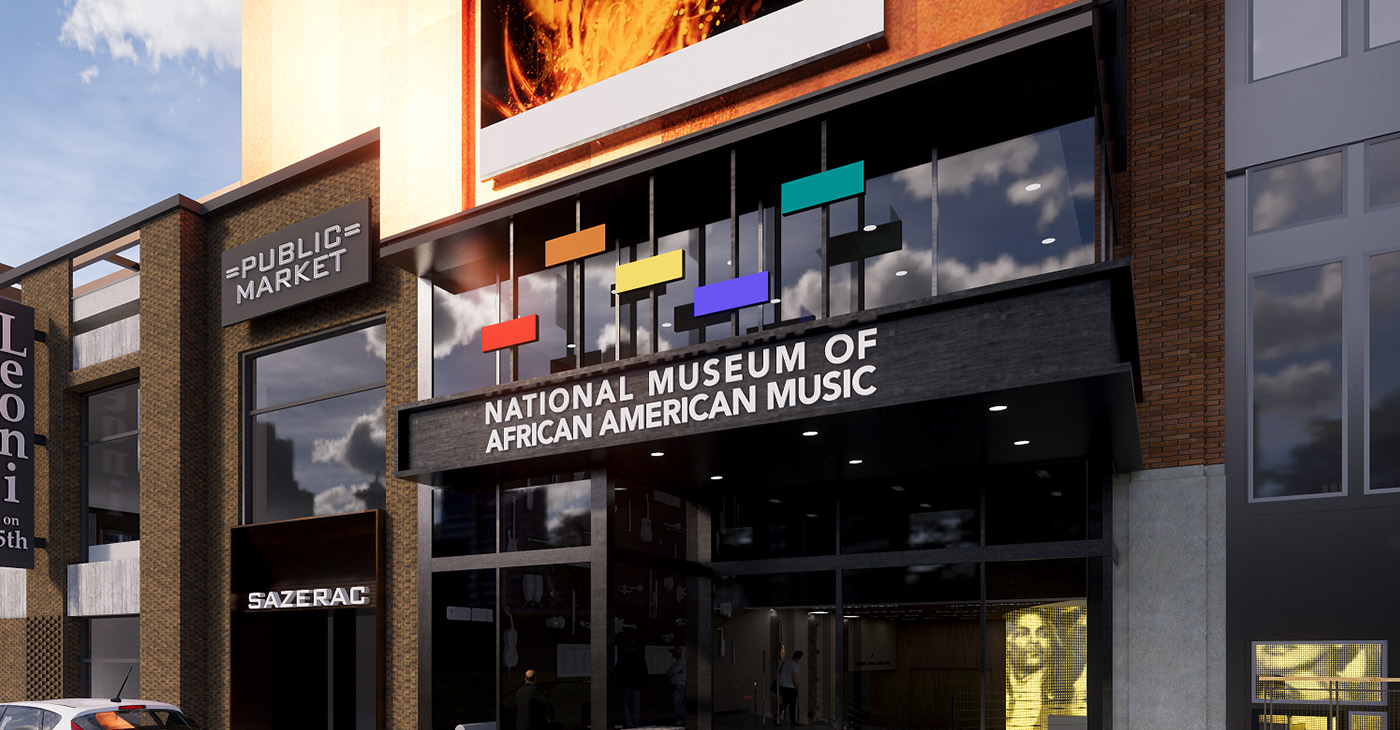The National Museum of African American Music, set to open in Labor Day weekend 2020, will be the only museum dedicated solely to preserving African American music traditions and celebrating the central role African Americans have played in shaping American music.