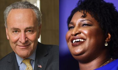Senator Chuck Schumer (D-NY), Senate Minority Leader, and Stacey Abrams. Abrams served for eleven years in the Georgia House of Representatives, seven as Democratic Leader. In 2018, Abrams became the Democratic nominee for Governor of Georgia, winning more votes than any other Democrat in the state’s history.