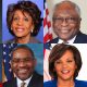 Pictured, top row, left to right: CBC Chair Karen Bass (D-CA), Rep. Maxine Waters (D-CA), Rep Jim Clyburn (D-SC), Rep. Barbara Lee (D-CA), Rep. Joyce Beatty (D-OH), , Rep. Gregory Meeks (D-NY), Rep. Robin Kelly (D-IL), and Rep. Dwight Evans (D-PA).