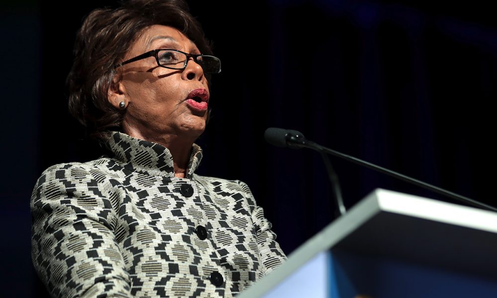 U.S. Congresswoman Maxine Waters speaking with attendees at the 2019 California Democratic Party State Convention at the George R. Moscone Convention Center in San Francisco, California. (Photo: Gage Skidmore / Wikimedia Commons)