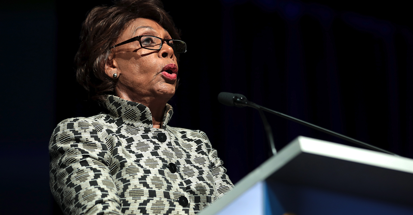 U.S. Congresswoman Maxine Waters speaking with attendees at the 2019 California Democratic Party State Convention at the George R. Moscone Convention Center in San Francisco, California. (Photo: Gage Skidmore / Wikimedia Commons)
