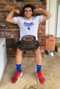 Kendall Guess flexing during a backyard-workout session. Courtesy photo)
