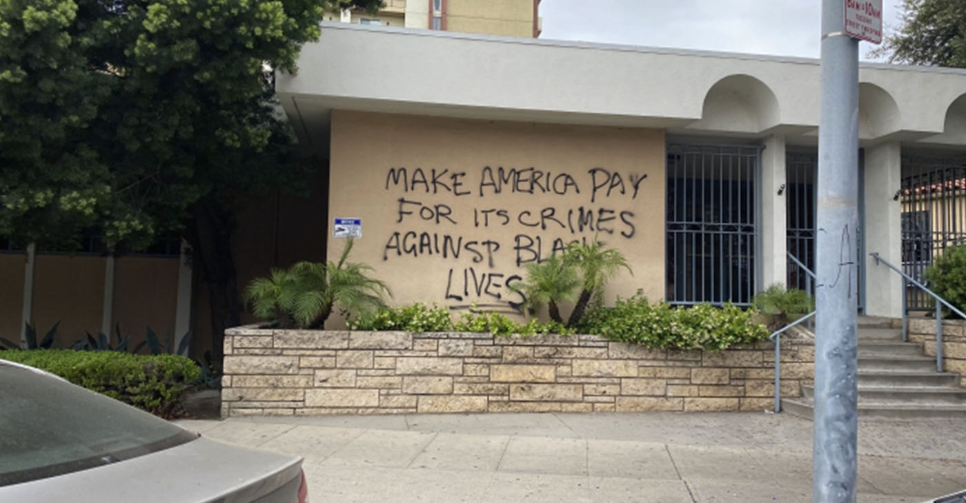 George Floyd Protest. Vandalism May 30th at the Fairfax area in L.A. Photo Credit: Quran Shaheed