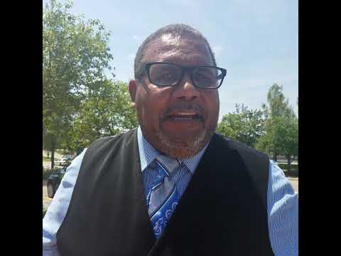 Pastor Craig Purchase, Joliet President of Rainbow PUSH, speaking at The Times Weekly event.