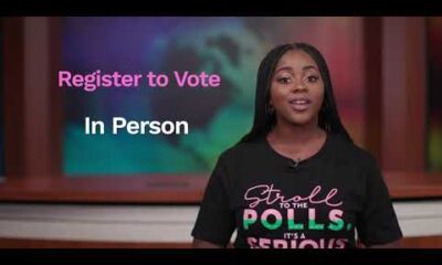 Florida voters participate in a "Stroll to the Polls" event during the 2020 election, promoting early voting.