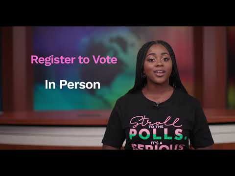 Florida voters participate in a "Stroll to the Polls" event during the 2020 election, promoting early voting.