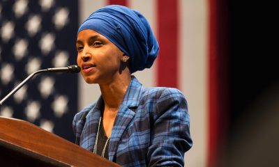 Representative, Ilhan Omar (D-MN) speaking at a Hillary for MN event at the U of MN, October 2018. (Photo: Lorie Shaull / Wikimedia Commons)