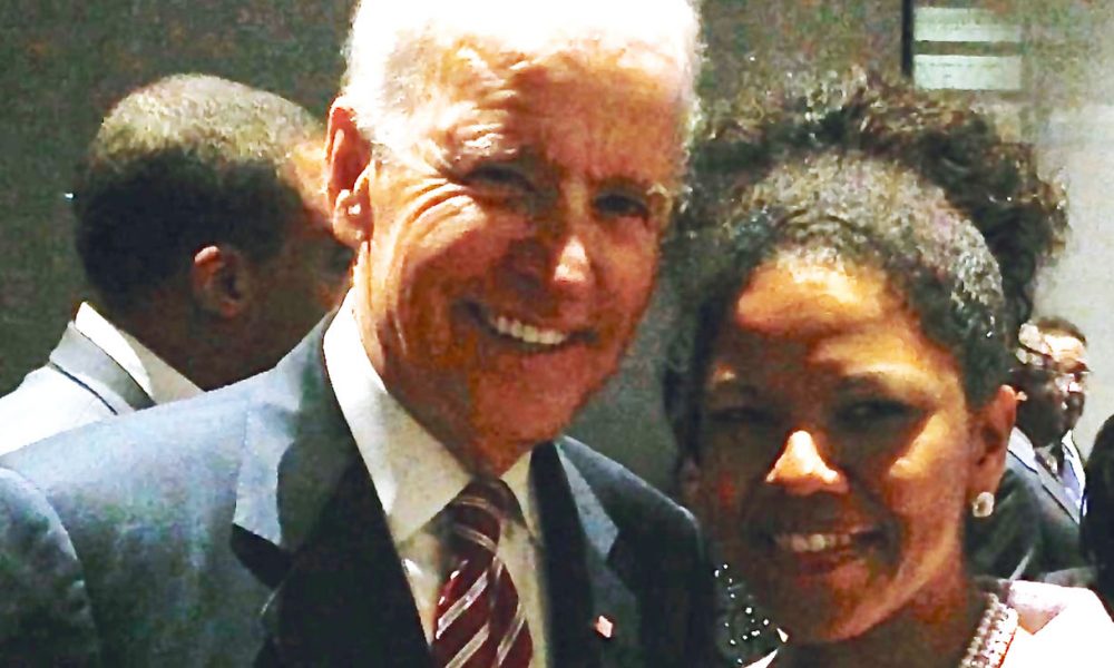 Former Vice President Joe Biden and Ramona Houston, Ph.D., PMP.