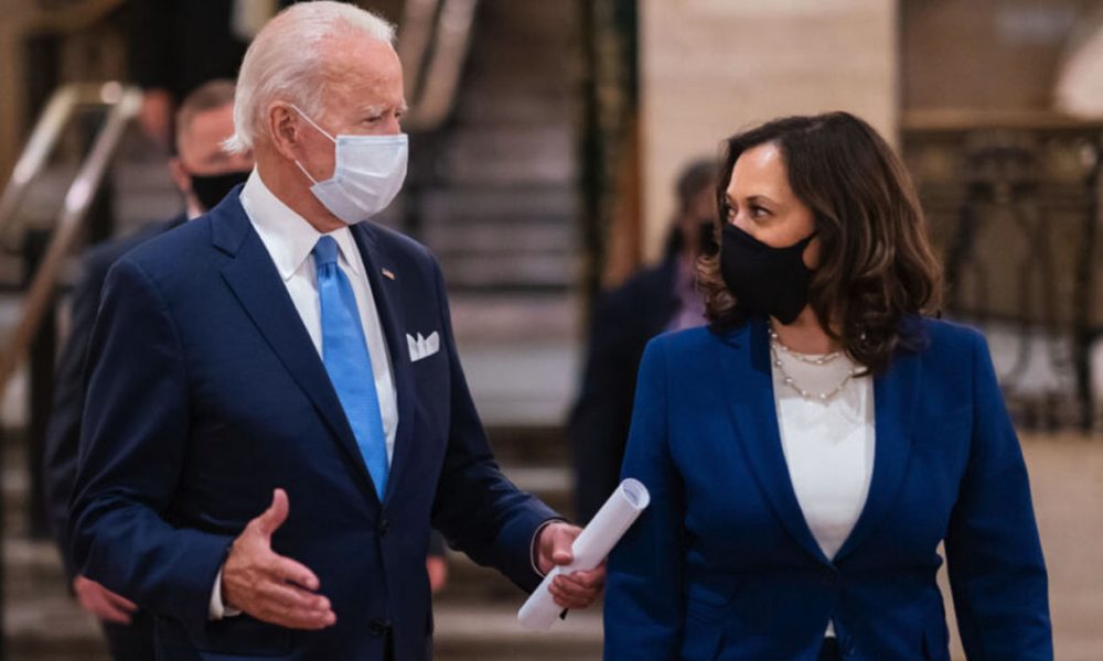 Former Vice President Joe Biden and Senator Kamala Harris (D-CA)