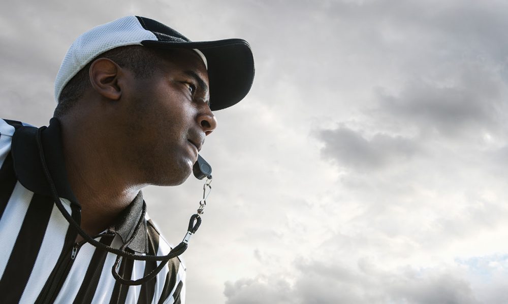 Five of the officials work together regularly, with Anderson, Mapp, Shaw, and Jeffries part of Boger’s crew. Johnson and Steed will join the group for Monday’s game. (Photo: iStockphoto / NNPA)