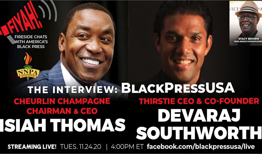 Cheurlin Champagne, owned by NBA great Isiah Thomas, announced an e-commerce storefront powered by Thirstie Inc. Thomas joined Thirstie CEO, Severaj Southworth for a livestream with the Black Press.