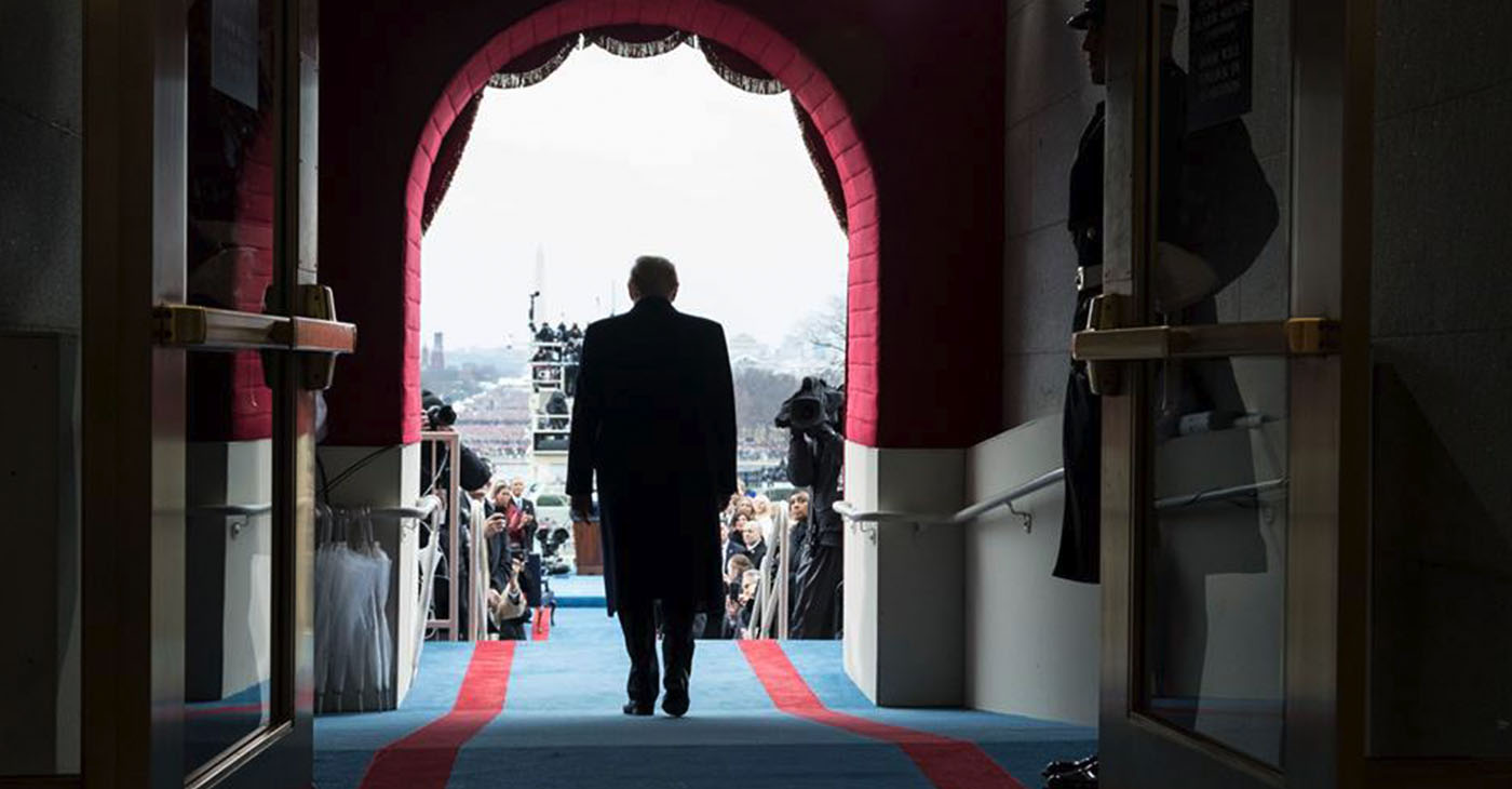 After January 20, 2021 both Trump and Pence are likely to have plenty of time for vacation. The COVID-19 crisis is predicted to get worse in January 2021 as former Vice President Biden prepares to take over as president. (Photo: President-elect Donald Trump walks to take his seat for the inaugural swearing-in ceremony at the U.S. Capitol in Washington, D.C., Friday, Jan. 20, 2017. Official White House Photo by Shealah Craighead)