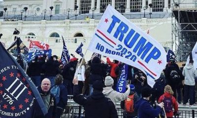 Trump supporters gather outside the Capitol on Jan. 6 as Congress prepares to affirm President-elect Joe Biden's victory. (Anthony Tilghman/The Washington Informer)