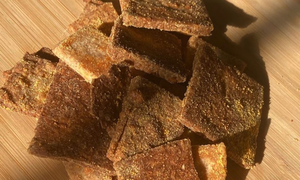 Krazy Krisps! It’s a cheesy version of wheat thins because we all know cheese makes everything better.