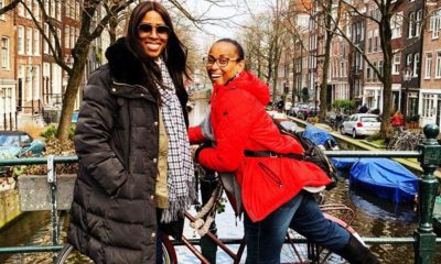 Dr. Nadeen White in Amsterdam with her friend, Karyn.