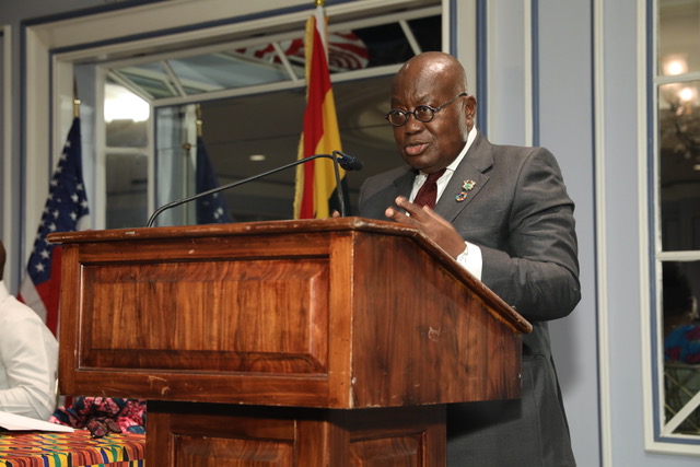  H.E. Nana Akufo-Addo, President of the Republic of Ghana, speaking in New York at the historic signing of an agreement for the  W.E.B. Du Bois Museum Foundation to build a museum complex in Accra, Ghana, the final resting place of Dr. Du Bois