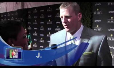 JJ Watt interview during Super Bowl 47 in Houston, Texas.