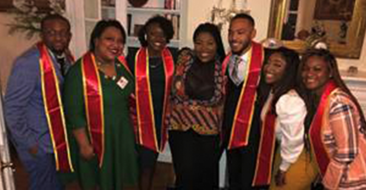 Pictured above (left to right): Kyle West, Grambling State University; Nina Jones, Kentucky State University; Anyiah Chambers, Kentucky State University; Dayna Kent, United Negro College Fund; Malik Singleton, Harris-Stowe State University; Deja Mayfield, North Carolina A&T State University; Brionna Greer, Kentucky State University