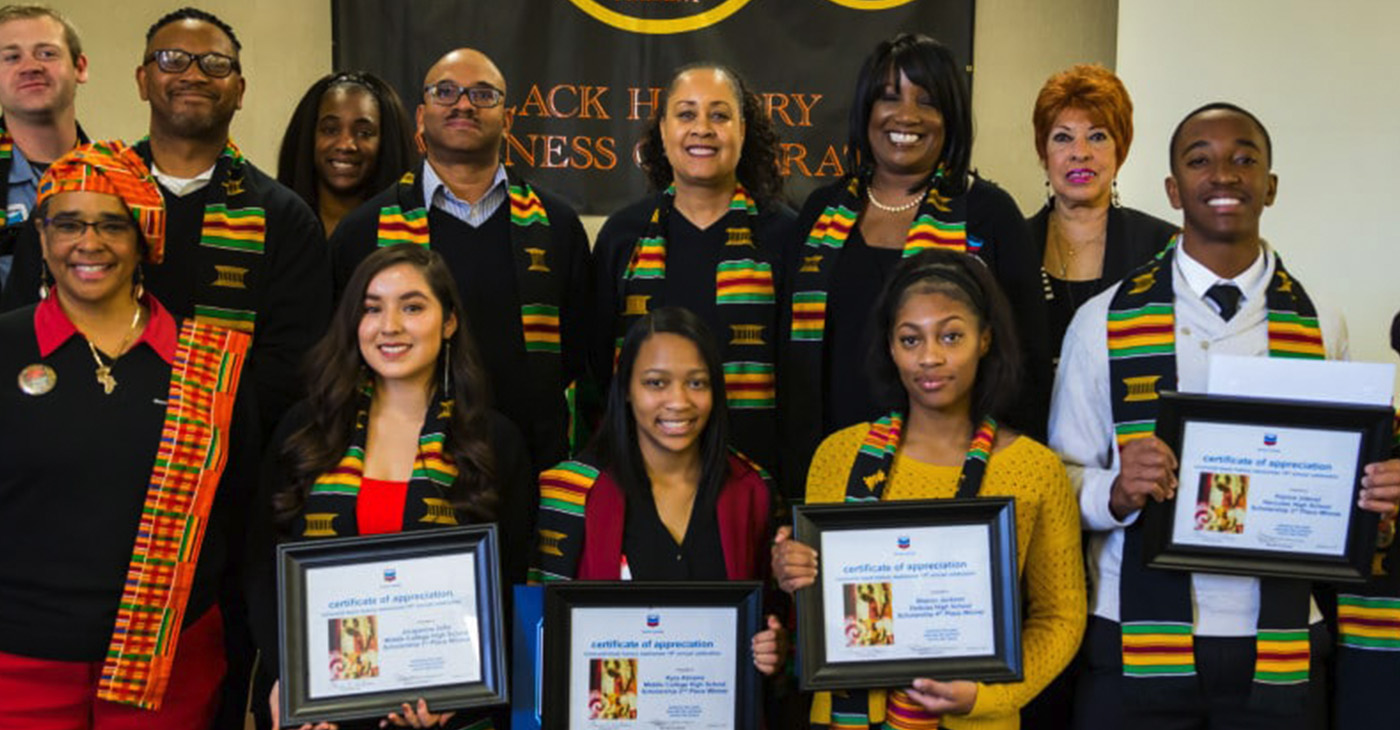 Recipients of the 2018 Black History Awareness scholarship program were honored at an annual celebration at the Refinery.