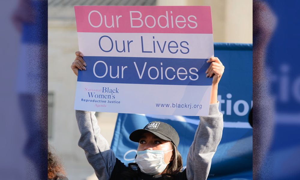 Abortion rights rally at the Supreme Court, Jackson Women's Health v. Dobbs. Photo credit: Shala W. Graham