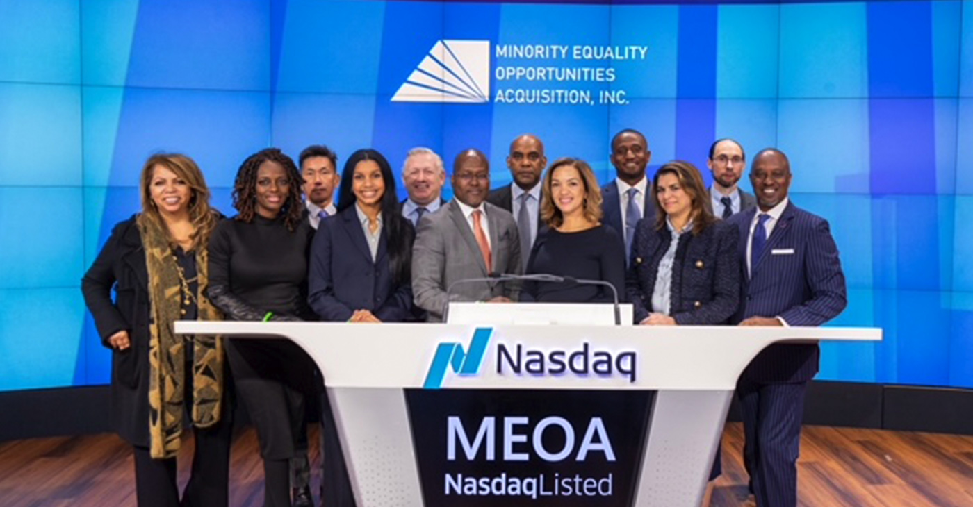 MEOA's management team, led by Chairman and CEO Mr. Shawn Rochester and CFO Ms. Robin Watkins, was joined on stage by corporate directors, Mr. Ronald Busby, president and CEO, U.S. Black Chamber, Inc. and Patrick Linehan, Partner, the Steptoe Law Firm.