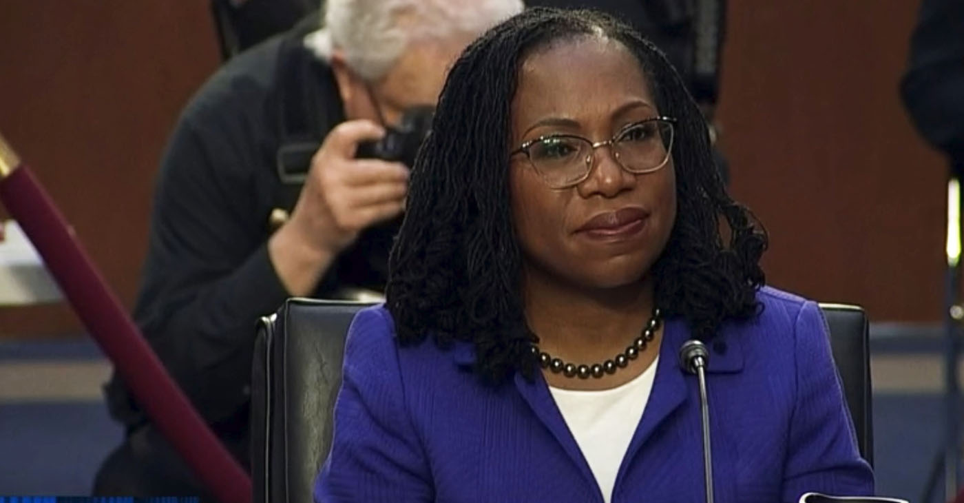 As Judge Ketanji Brown Jackson’s confirmation hearings to be an Associate Justice on the U.S. Supreme Court moved forward, it was clear that Republicans would attempt to brand the Judge as soft on crime. (Photo: United States Supreme Court nominee Ketanji Brown Jackson at the United States Senate on 21 March 2022 / C-SPAN)