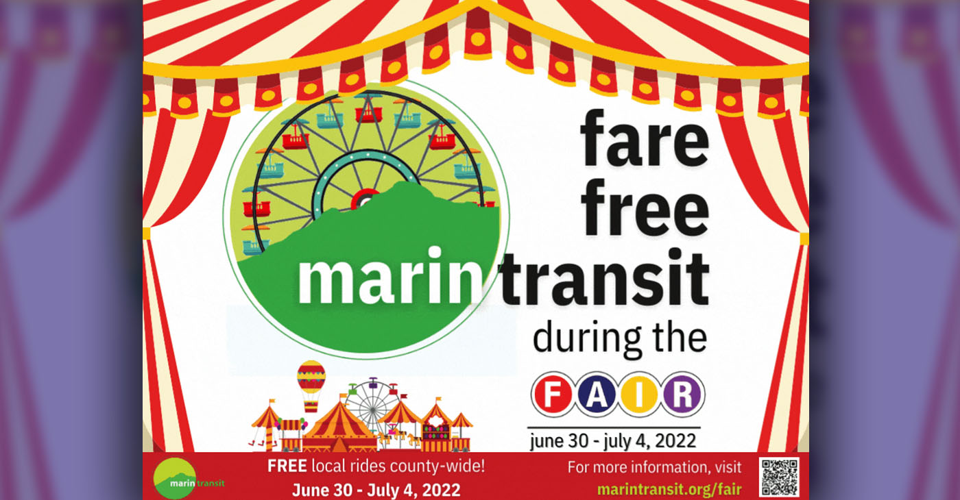 “We want to welcome back our current riders and encourage new riders by making all Marin Transit rides free during the long holiday weekend,” said Marin Transit General Manager Nancy Whelan.