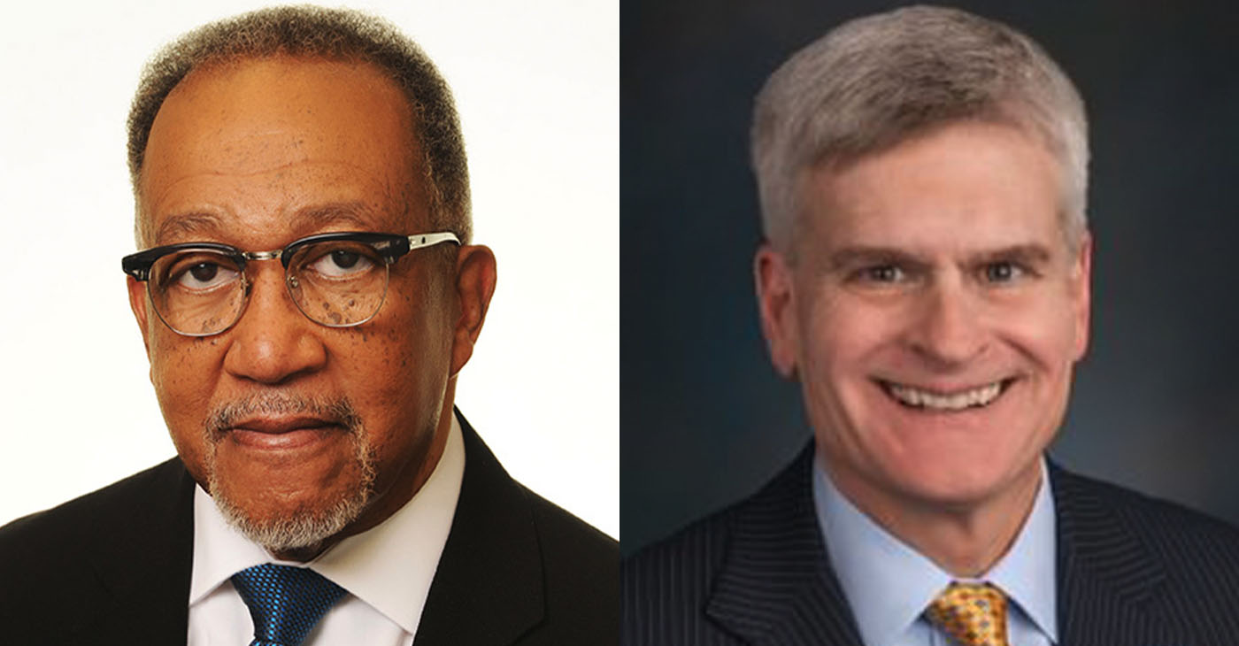 Dr. Benjamin F. Chavis Jr., President and CEO of the National Newspaper Publishers Association (left) and Senator Bill Cassidy of Louisiana, a Republican.