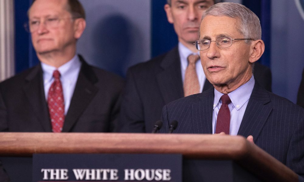 Dr. Anthony S. Fauci, Director of the National Institute of Allergy and Infectious Diseases, addresses a briefing on the latest information about the Coronavirus Friday, Jan. 31, 2020, in the James S. Brady Briefing Room of the White House. (Official White House Photo by Keegan Barber)