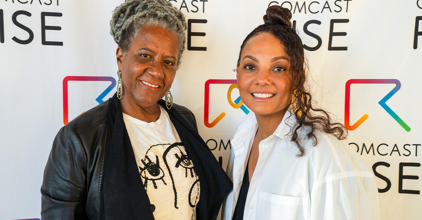 Judi Townsend, owner of Mannequin Madness and Tamika Miller, owner of Cuticles Nails Spa. Both businesses are located in Oakland and have received multiple awards from the Comcast RISE program.