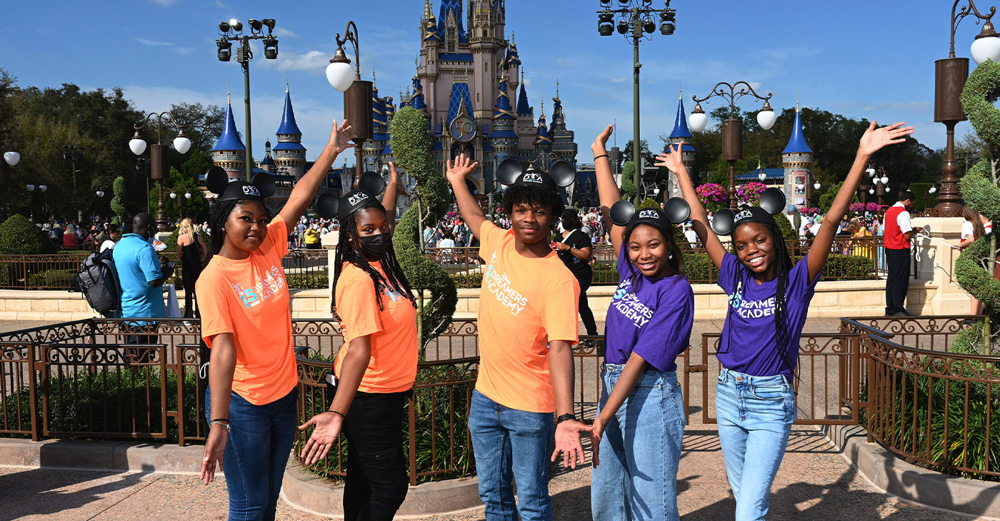 Established by Walt Disney World in 2008, Disney Dreamers Academy’s mission is to inspire Black teens and students from underrepresented communities to dream beyond imagination by providing life-long access to personalized support for the Disney Dreamer, their caregivers and community through insightful content and uplifting experts, mentors and sponsors.