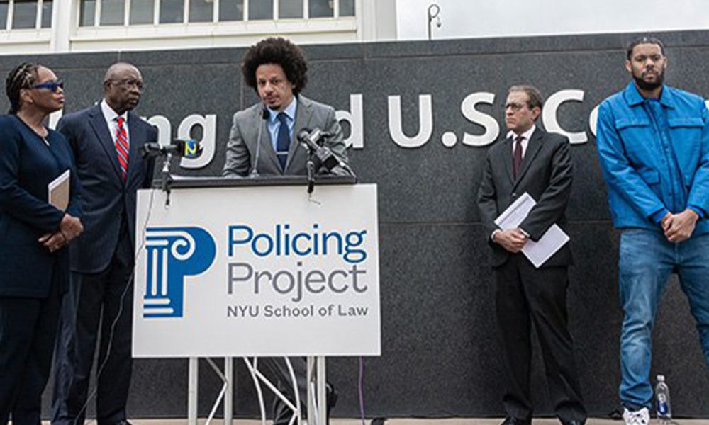 Actors and comedians Eric André and Clayton English filed a lawsuit today against Clayton County for its police department’s program of racial profiling and coercive stops in jet bridges at Hartfield-Jackson International Airport (ATL).