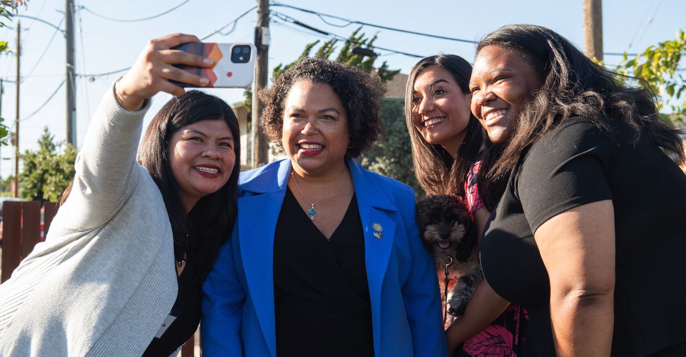 Assemblymember Mia Bonta (D-Oakland) (2nd from left) says Hispanic Heritage Month is an opportunity to acknowledge and uplift the voices and experiences of Latinos in America.  