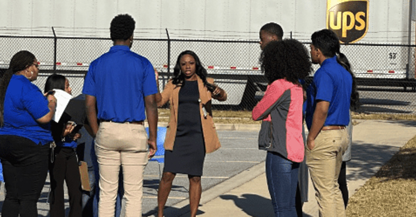 UPS Human Resource Business Partner Director Bria Woods (center) instructs staffers before the career fair Friday morning. Photo by Donnell Suggs/The Atlanta Voice