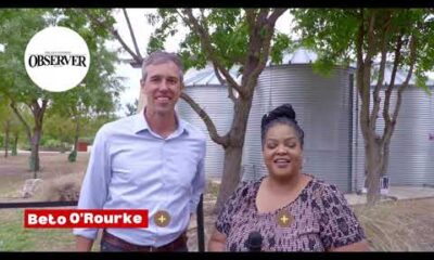 Beto O'Rourke speaking at The San Antonio Observer for Texas Governor race interview