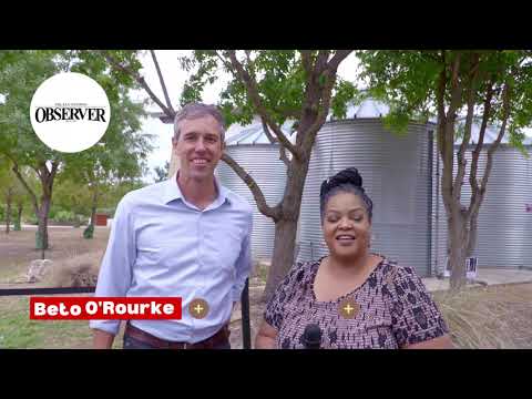 Beto O'Rourke speaking at The San Antonio Observer for Texas Governor race interview