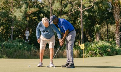 Photo: Jack Nicklaus coaches PGA HOPE Veteran, Homer Watts, during the Jack Nicklaus PGA HOPE Veterans Lessons at the Bear’s Club on November 7, 2022 in Jupiter, FL. (Photo by Sarah Kenney/PGA of America)