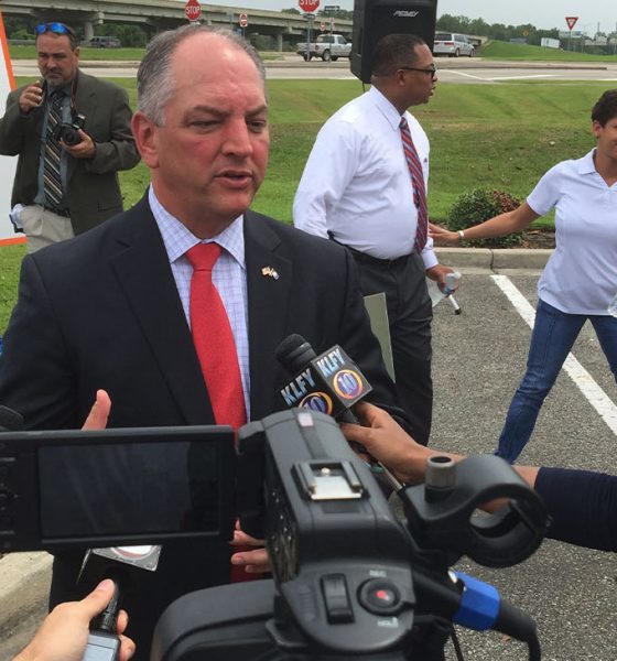 Louisiana Governor John Bel Edwards speaking to the media in Lafayette, Louisiana, on August 3, 2016. (Wikimedia Commons)