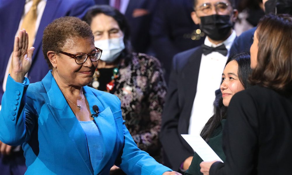 On Dec. 11, Bass, 69, was sworn-in as Los Angeles’ 43rd Mayor at a historic ceremony by Vice President Kamala Harris. (Photo: @karenbassla/Instagram)