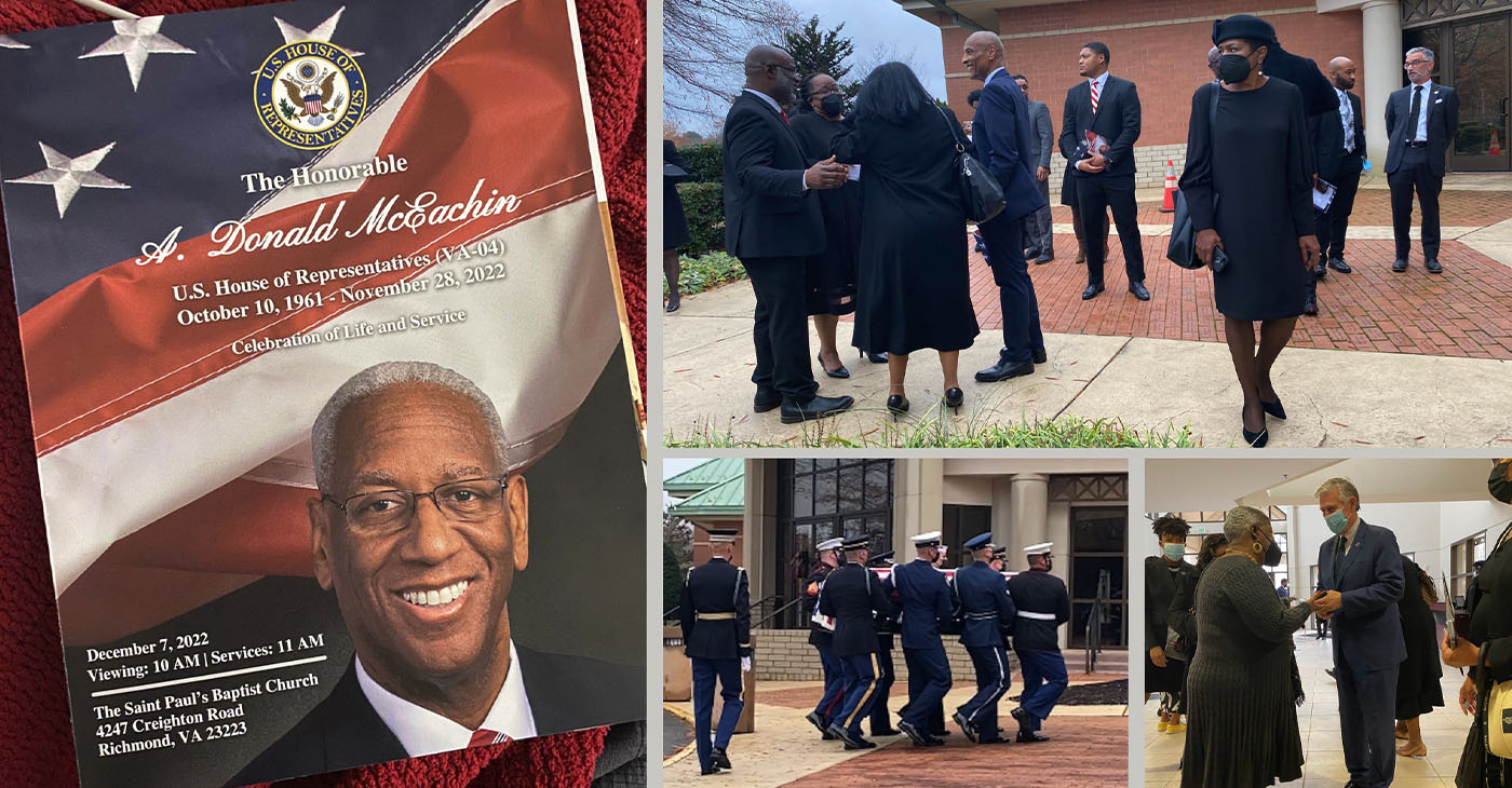 Honoring McEachin: A Virginian From the Old School. McEachin is only the third African American to be elected to Congress in the history of the Commonwealth of Virginia behind attorney and abolitionist John Mercer Langston and Congressman Bobby Scott.