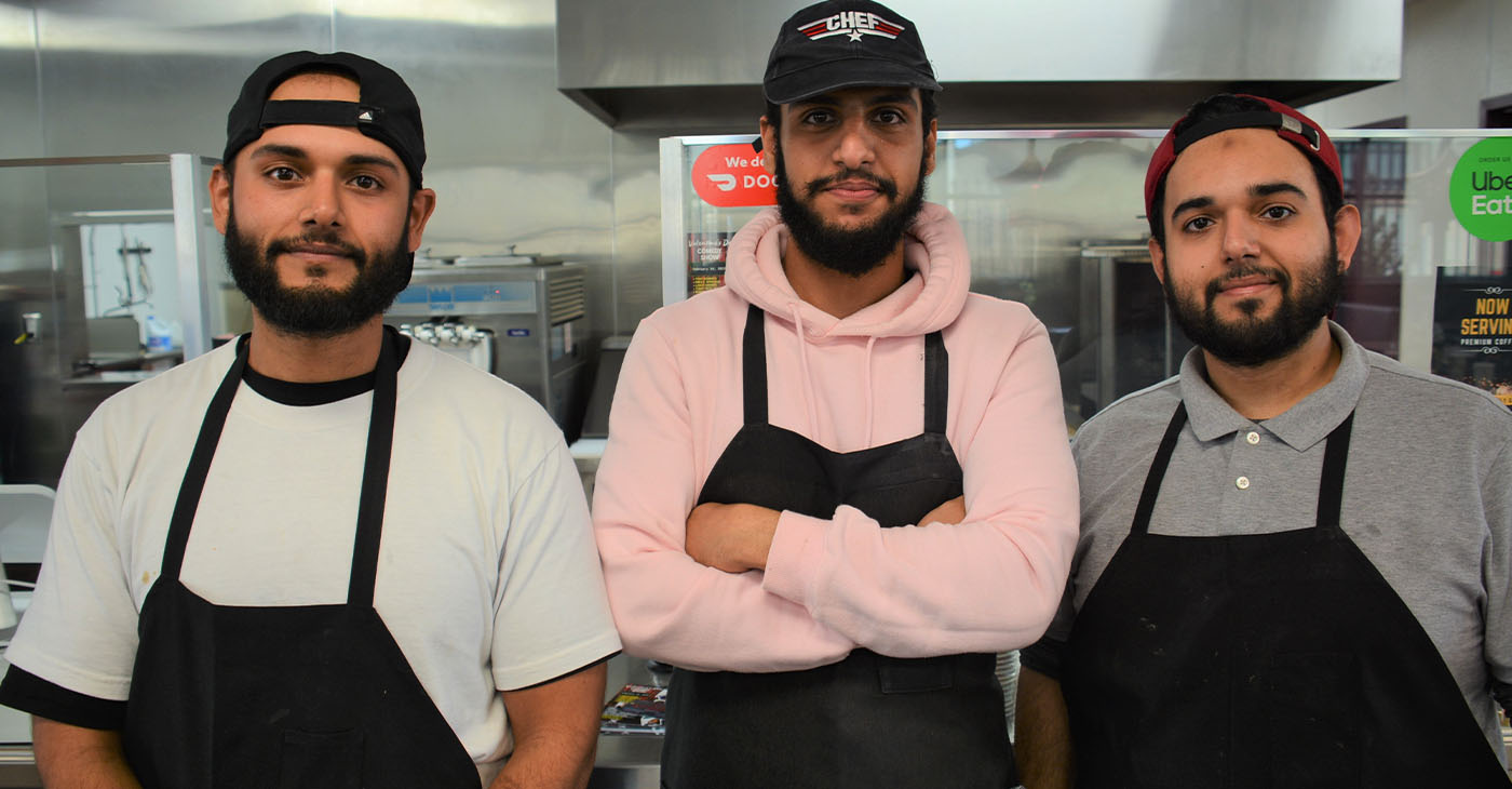 The staff at Marty's Grill. From left to right: Ali Nasser, Abdo Alomari and Marty Nasser. Photo by: Joe L. Fisher