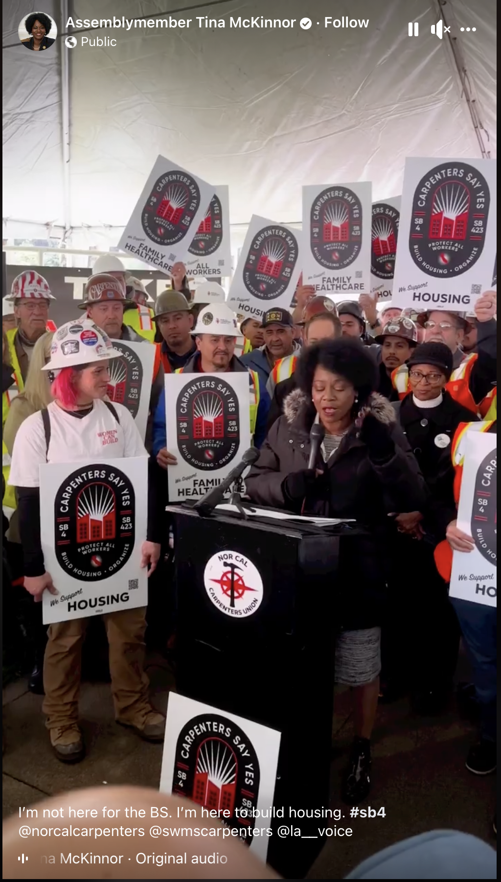Screenshot from Assemblymember Tina McKinnor at a press conference in Sacramento, CA. Image courtesy of California Black Media.