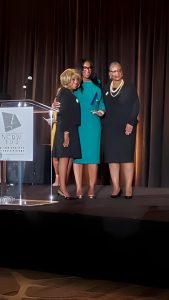 Jacqueline A. Thompson: Allen Temple Baptist Church Senior Pastor, Dr. Jacqueline A. Thompson, center, receives the NCBW Oakland Pioneer Award from NCBW Oakland President Frances Cohen, left, and NCBW Oakland Luncheon Chair Shari Woolridge. Photo By Carla Thomas.