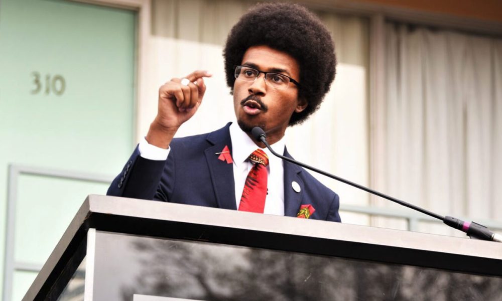 Rep. Justin Pearson spoke Tuesday at the National Civil Rights Museum during the commemoration of Dr. Martin Luther King Jr.’s assassination in Memphis on April 4, 1968. (Photo: Gary S. Whitlow/GSW Enterprises/The New Tri-State Defender)